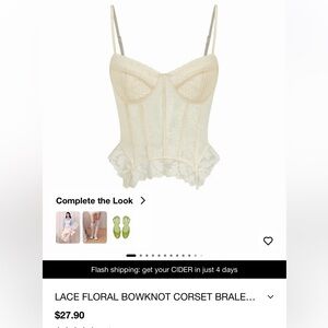 Cider Beige Lace Bustier